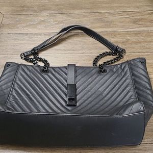 Black leather Aldo tote bag